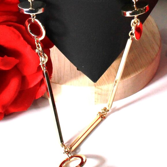 Chico's Silver and Gold Disk Necklace - Picture 3 of 9